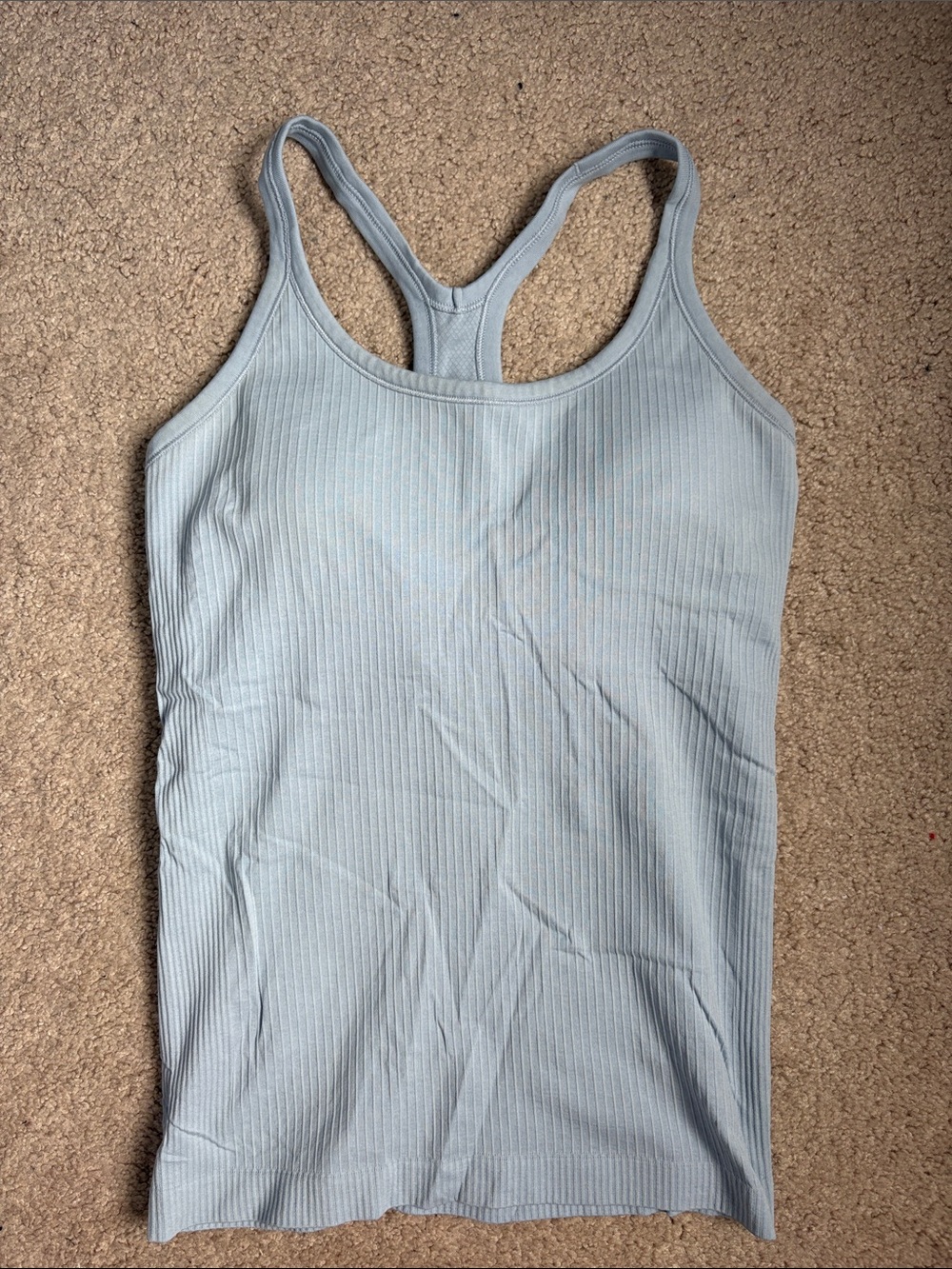 Lululemon Ebb To Street Size 8 Racerback Tank Top - Light Blue